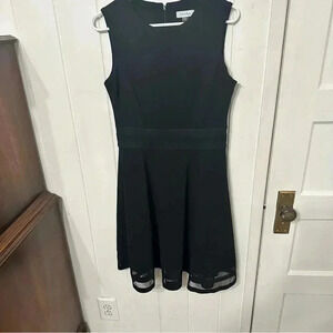 Calvin Klein Black Sleeveless Knee-Length Dress NWT Size M